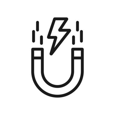 seo mıknatıs. en az ince çizgi web simgesi. basit vektör illustrati