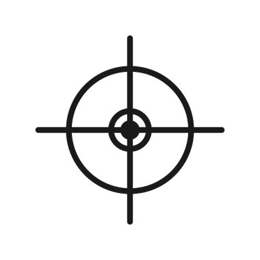 Hedef. Minimal ince çizgi web simgesi. Basit vektör illüstrasyon o