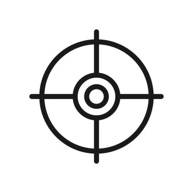 Hedef. Minimal ince çizgi web simgesi. Basit vektör illüstrasyon o