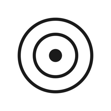 Hedef. Minimal ince çizgi web simgesi. Basit vektör illüstrasyon o