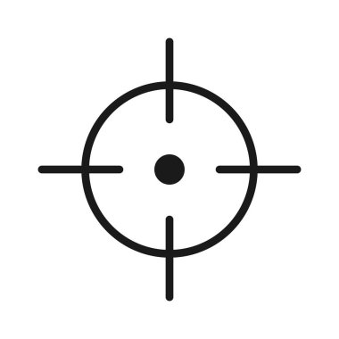 Hedef. Minimal ince çizgi web simgesi. Basit vektör illüstrasyon o