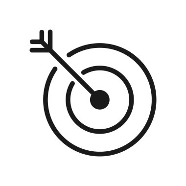 Hedef. Minimal ince çizgi web simgesi. Basit vektör illüstrasyon o