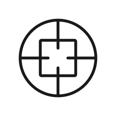 Hedef. Minimal ince çizgi web simgesi. Basit vektör illüstrasyon o