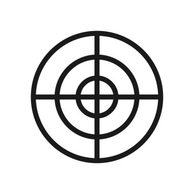 Hedef. Minimal ince çizgi web simgesi. Basit vektör illüstrasyon o