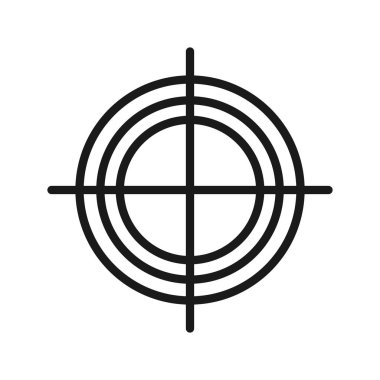 Hedef. Minimal ince çizgi web simgesi. Basit vektör illüstrasyon o