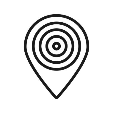 Hedef. Minimal ince çizgi web simgesi. Basit vektör illüstrasyon o