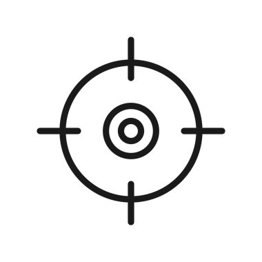 Hedef. Minimal ince çizgi web simgesi. Basit vektör illüstrasyon o