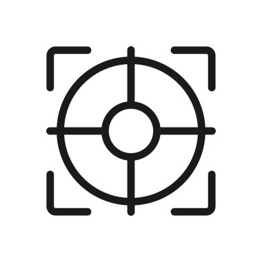 Hedef. Minimal ince çizgi web simgesi. Basit vektör illüstrasyon o