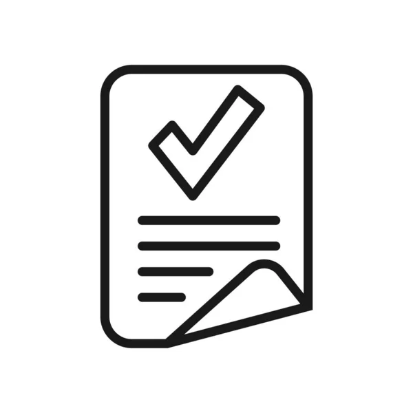 Simple Approve Related Vector Line Icon. La calidad se confirma si — Vector de stock