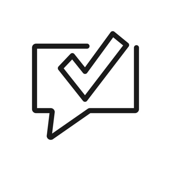 Simple Approve Related Vector Line Icon. La calidad se confirma si — Vector de stock