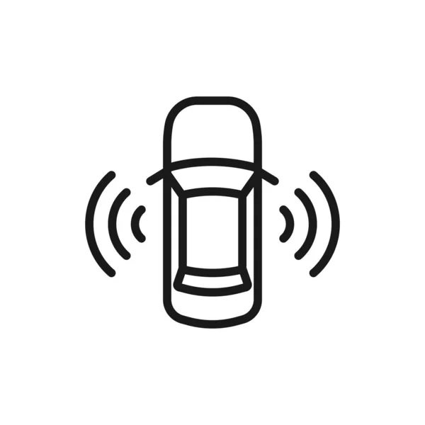 Car and radar security icon — Stock Vector