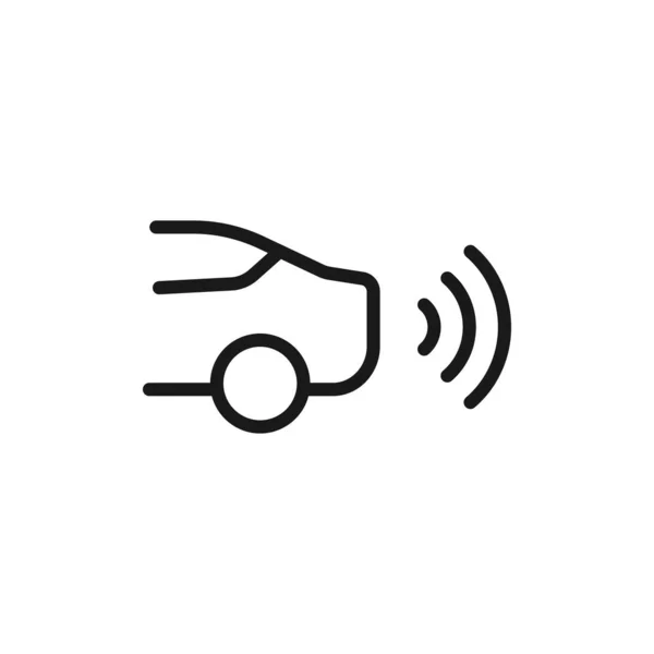 Icono de seguridad de coche y radar — Vector de stock