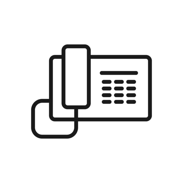 Telephone fax. minimal thin line web icon. simple vector illustr — Stock Vector