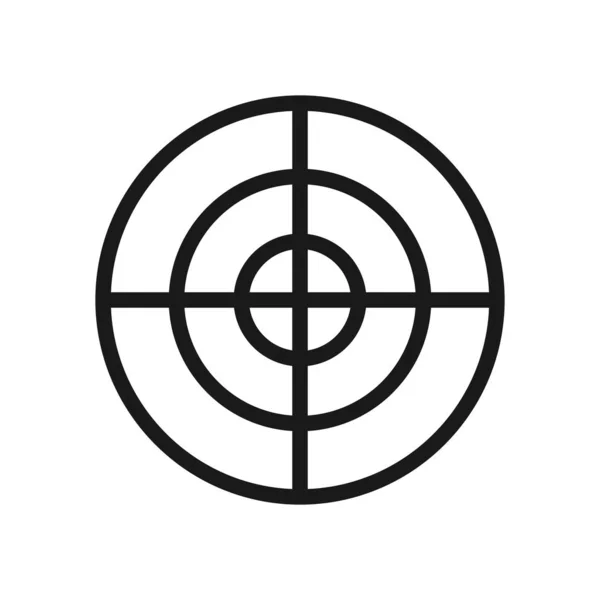 Target. Minimal thin line web icon. Simple vector illustration o — Stock Vector