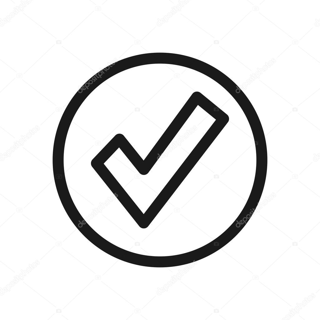 Simple Approve Related Vector Line Icon. Quality is confirmed si