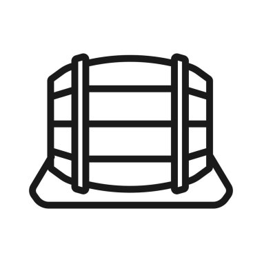 bira yan görünümü varil. en az ince çizgi web simgesi. basit vec