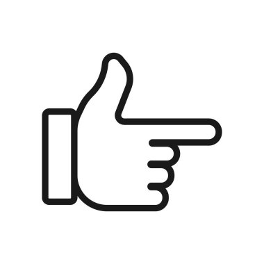 el hareketi. en az ince çizgi web simgesi. basit vektör illustra