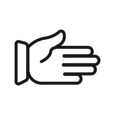 el hareketi. en az ince çizgi web simgesi. basit vektör illustra