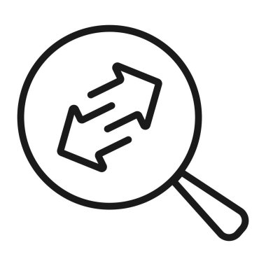 exchange arama - minimal satır web simgesi. basit vektör illüstratör