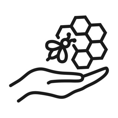 arıcılık sigortası - minimal hat web simgesi. basit vektör illu
