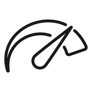 hız göstergesi - minimum çizgi web simgesi. basit vektör illüstrasyon.