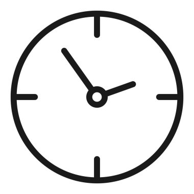 zaman - en az satır web simgesi. basit vektör illüstrasyon. concep