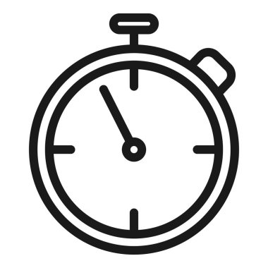 kronometre - minimum çizgi web simgesi. basit vektör illüstrasyon. C