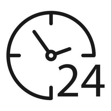 saat - minimum satır web simgesi. basit vektör illüstrasyon. concep