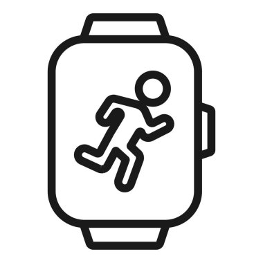 akıllı saat - minimal çizgi web simgesi. basit vektör illüstrasyon.