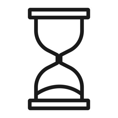 eski kum saati - minimal satır web simgesi. basit vektör illustratio