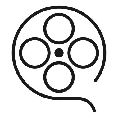 sinema filmi - minimal çizgi web simgesi. basit vektör illüstrasyon.