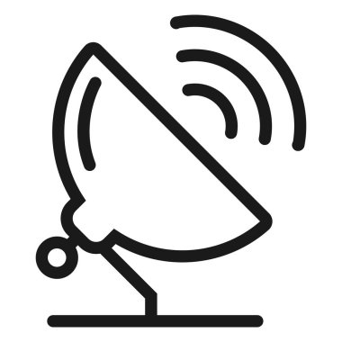 televizyon ağı - minimal çizgi web simgesi. basit vektör illust