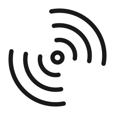 kablosuz - minimum çizgi web simgesi. basit vektör illüstrasyon. Co