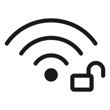 kablosuz kilidini - minimal çizgi web simgesi. basit vektör illüstratör