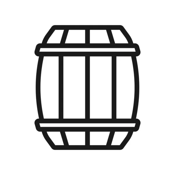 Fat av öl sidovy. minimal tunn linje webb ikon. Simple VEC — Stock vektor
