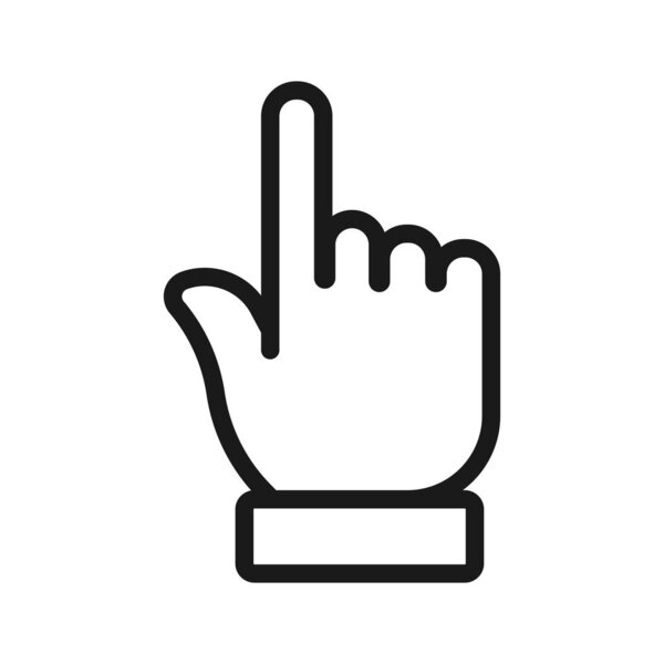 Жест рукой. минимальная тонкая линия иконки. простая векторная иллюстрация
