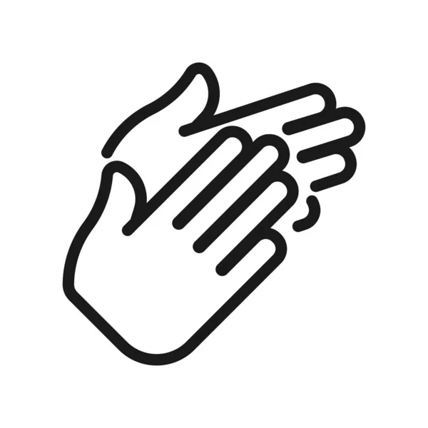 Alkış. en az ince çizgi web simgesi. basit vektör illüstrasyon