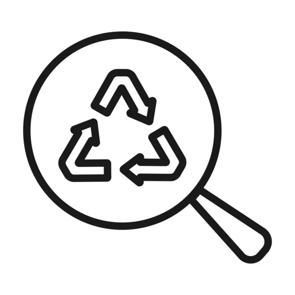 Recycling-Suche - minimale Zeile Web-Symbol. einfache Vektor-Illustrationen — Stockvektor