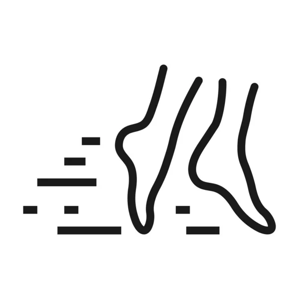 Feet speed - minimal line web icon. simple vector illustration. — Stock Vector