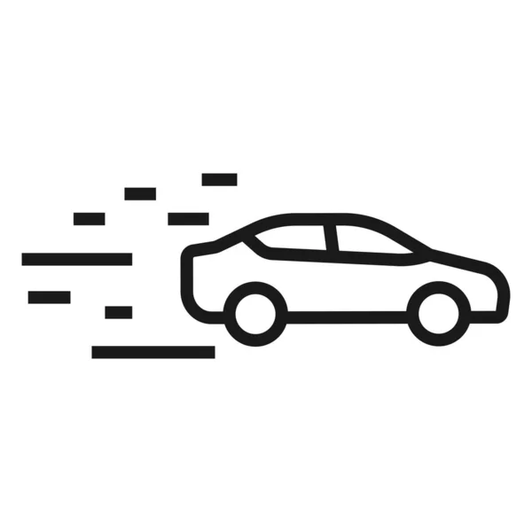Auto Geschwindigkeit - minimale Linie Web-Symbol. einfache Vektorillustration. c — Stockvektor