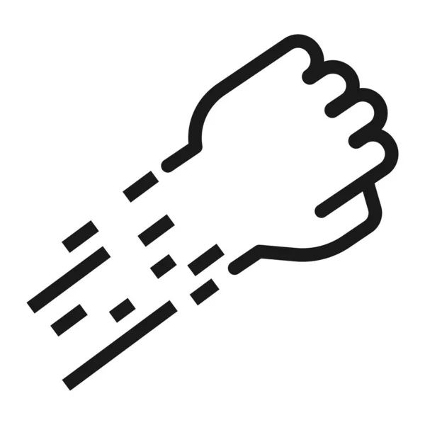 Fist speed - minimal line web icon. simple vector illustration. — Stock Vector