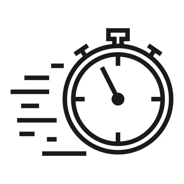 Stopwatch snelheid-minimale line Web icoon. Eenvoudige vector illustrat — Stockvector