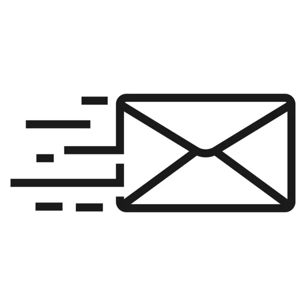 Mail snelheid-minimale line Web icoon. Eenvoudige vector illustratie. — Stockvector