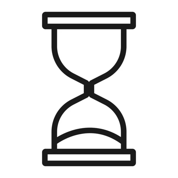 Viejo reloj de arena - línea mínima icono web. ilustración vectorial simple — Vector de stock