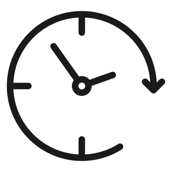 Time - icono web de línea mínima. ilustración vectorial simple. concep — Vector de stock