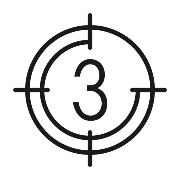 Cinema target - minimal line web icon. simple vector illustratio — Stock Vector