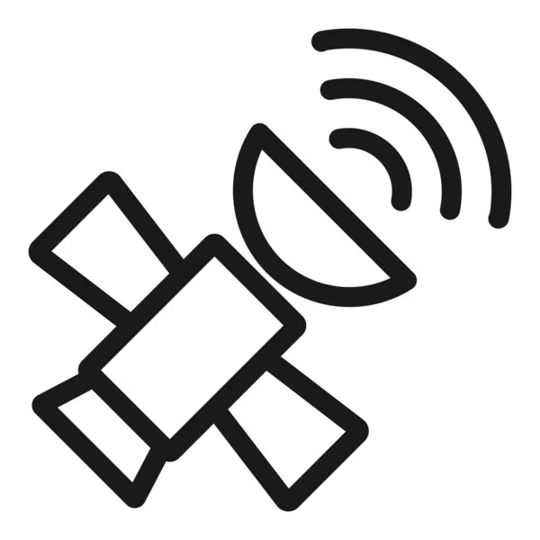 Satellitennetzwerk - minimale Linie Web-Symbol. einfacher Vektor illustr — Stockvektor