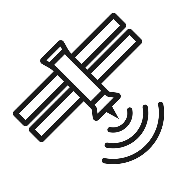 Satellitennetzwerk - minimale Linie Web-Symbol. einfacher Vektor illustr — Stockvektor