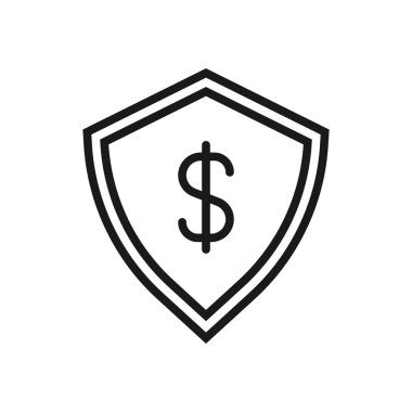 Ödeme güvenliği - en az ağ simgesi. Basit vektör illüstrası