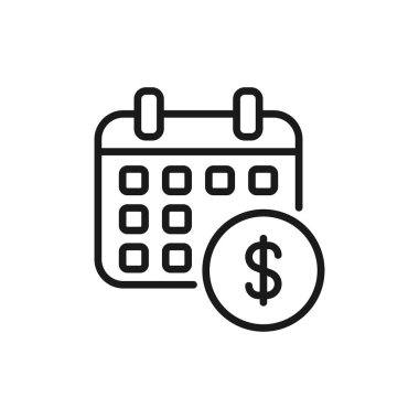 Maaş günü - en düşük ağ simgesi. Basit vektör illüstrasyonu. conc